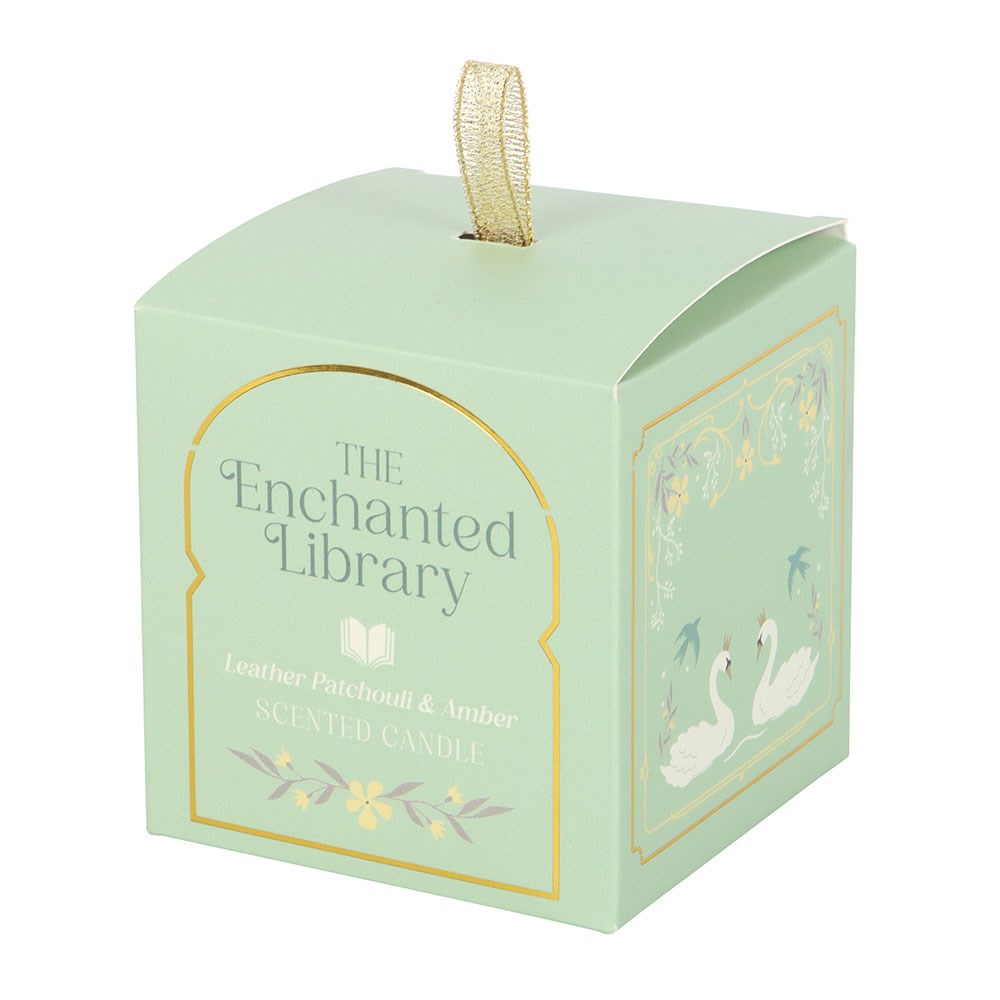 The Enchanted Library Leather Patchouli & Amber Candle